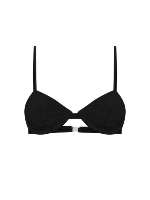 shirred bikini top