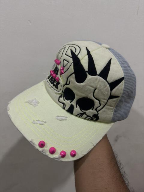 Other Designers Japanese Brand - VTG PUNK STUDDED Distress Trucker Hat