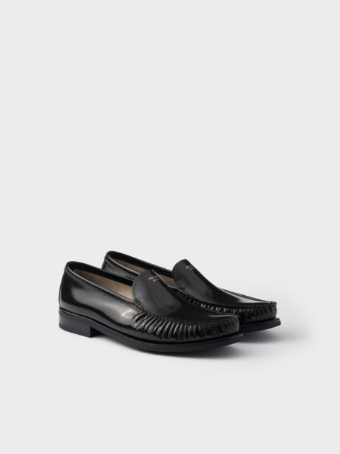 Prada Brushed leather loafers