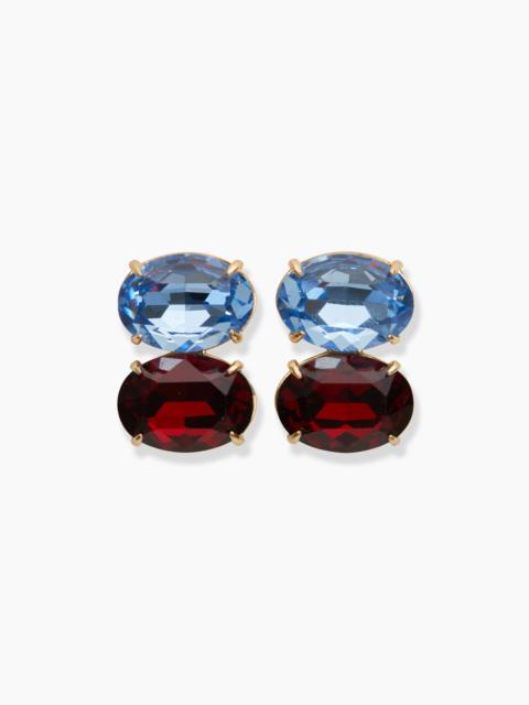 CAROLINA HERRERA Two-Tone Crystal Earrings