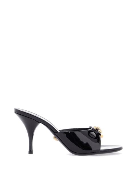 VERSACE Versace 'opera bow patent leather mules