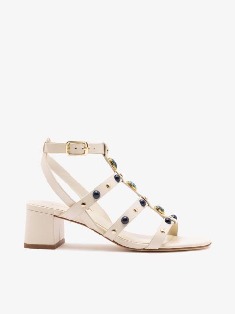 Larroudé Amalfi Sandal Ivory Leather