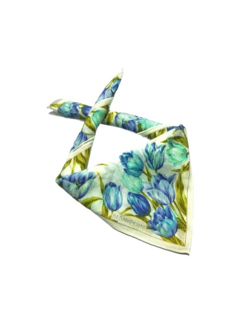 SAINT LAURENT Yves Saint Laurent Floral Design Bandana Handkerchief
