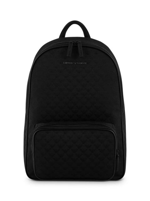 EMPORIO ARMANI Allover Jacquard Eagle Backpack