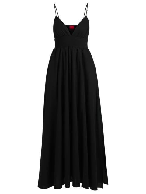 HUGO STRAPPY MAXI DRESS IN LIGHTWEIGHT COTTON WITH SMOCKED TRIM