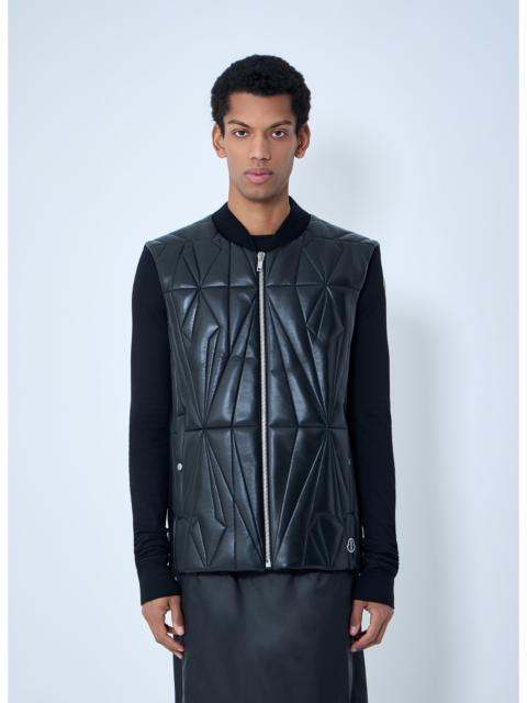 Moncler Moncler + Rick Owens Men Geocamo Flight Leather Hooded Gilet