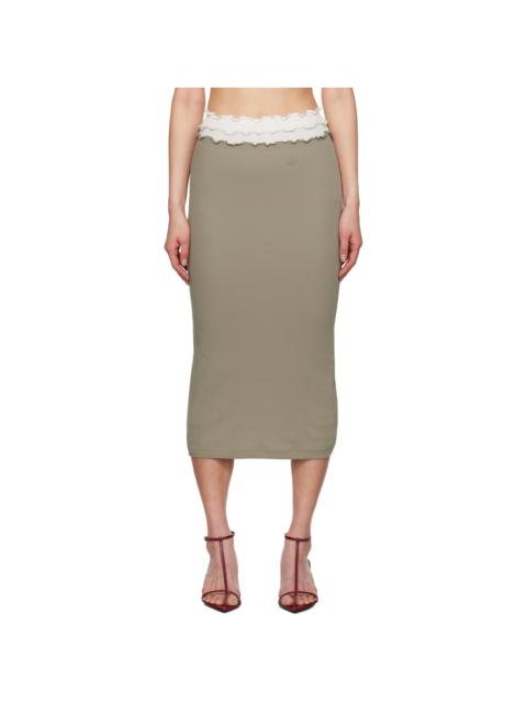 Jil Sander Multicolor Three Layers Midi Skirt