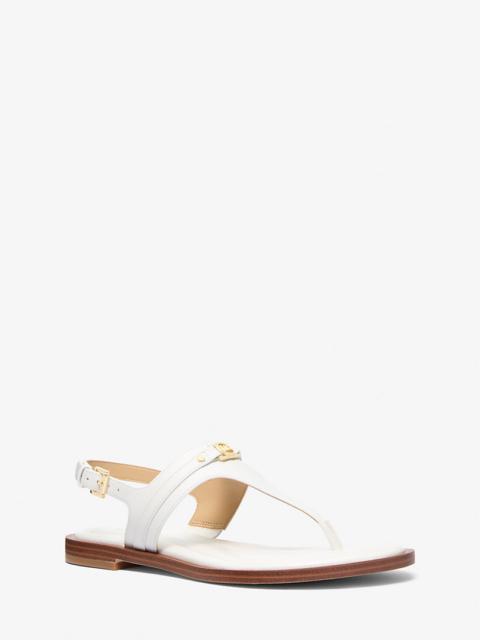 MICHAEL KORS Mandy Leather T-Strap Sandal