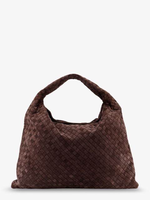 Bottega Veneta Bottega Veneta Hop Suede Shoulder Bag With Intrecciato Motif