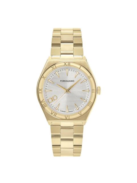 FERRAGAMO Ferragamo Vega Upper East Quartz Silver Dial Men's Watch SFKV00323