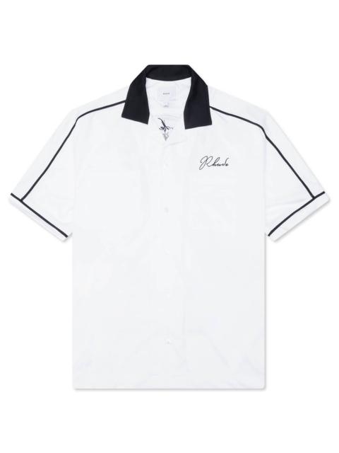 Rhude FONDA DEL SOL BOWLING SHIRT - WHITE/BLACK/YELLOW
