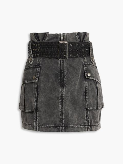 Other Designers Xi belted denim mini skirt