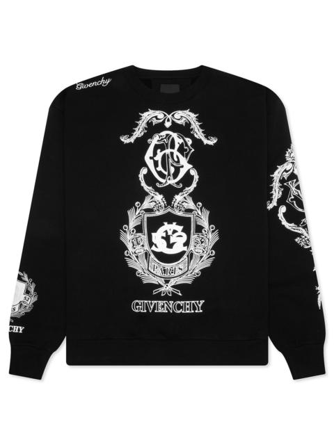 Givenchy CREST BOXY FIT SWEATSHIRT - BLACK