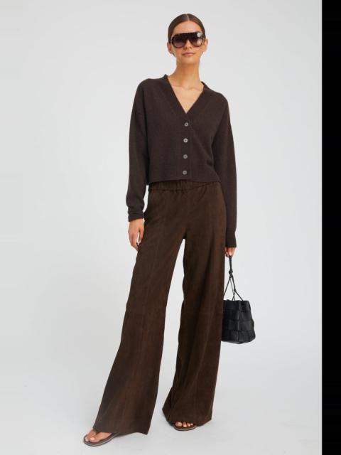 SPRWMN AMERICANO SUEDE WIDE LEG TROUSERS