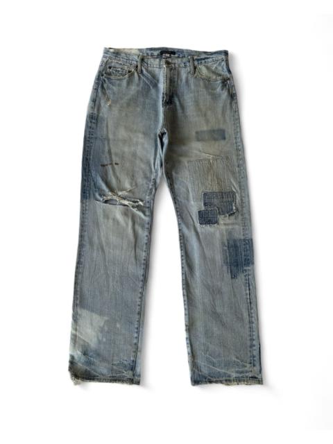 Other Designers Vintage - RARE🔥EXHIBITIONIST PATCHWORK DISTRESSED DENIM JEANS