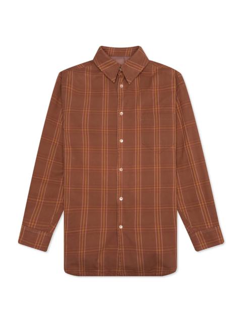 Maison Margiela CHECK OVERSIZED SHIRT - BRICK