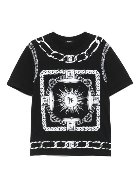 Balmain foulard-print T-shirt