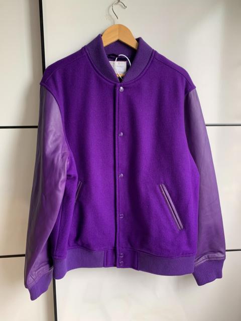 Supreme Supreme 18FW Motion Logo Varsity Jacket Purple Wool