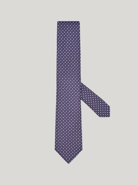 Canali PURPLE SILK TIE, PATTERNED MOTIF