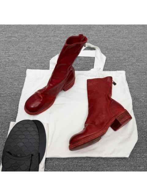 Guidi Guidi 788z red leather back zip boots