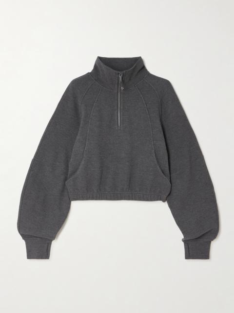 lululemon Cropped Waffle-knit Half-zip Sweater