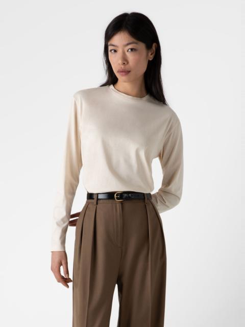 Sunspel Long Sleeve Boy Fit T‑shirt