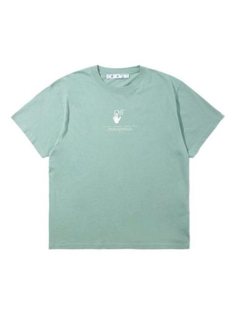 Off-White Off-White Logo T-Shirt 'Green' OMAA038R21JER0075041