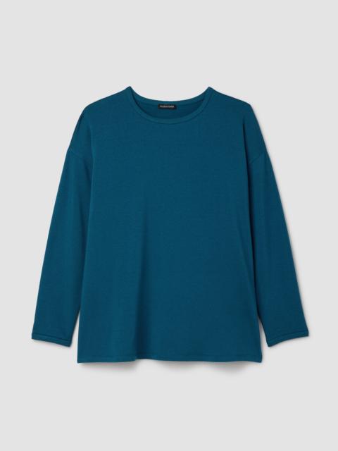 EILEEN FISHER Cozy Brushed Terry Hug Long Box-Top