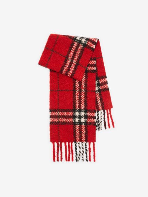 Burberry Check Alpaca Wool Blend Bouclé Scarf