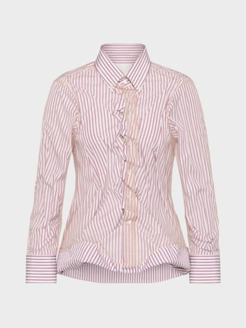 Maison Margiela Layered tulle shirt