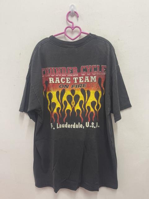 Other Designers Harley Davidson - Rare Vintage THUNDER CYCLE Race Team on Fire Flame Tee