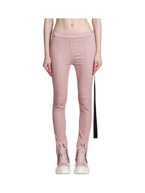 Rick Owens DRKSHDW Slit Front Leggins Leggings In Rose-pink Cotton