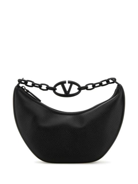 Valentino Valentino Garavani Women Black Leather Hobo Vlogo Moon Handbag