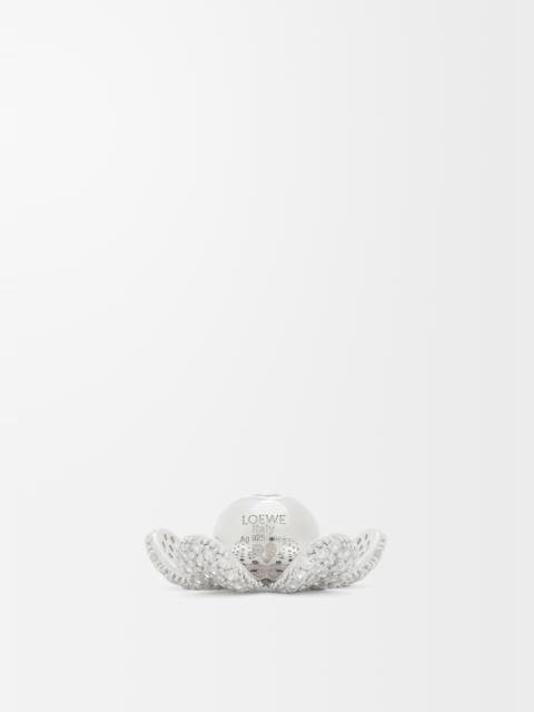 Loewe Flower Hat pendant in sterling silver and crystals