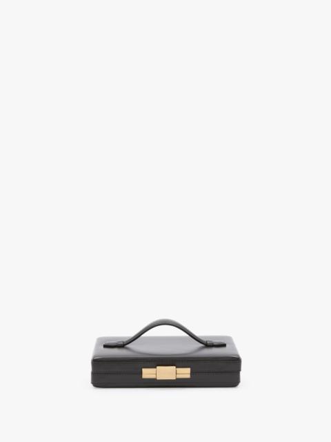 Victoria Beckham Box Clutch In Black Smooth Leather
