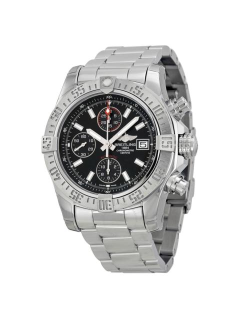 Pre-owned Breitling Avenger II Chronograph Automatic Chronometer Black Dial Men's Watch A1338111-BC3