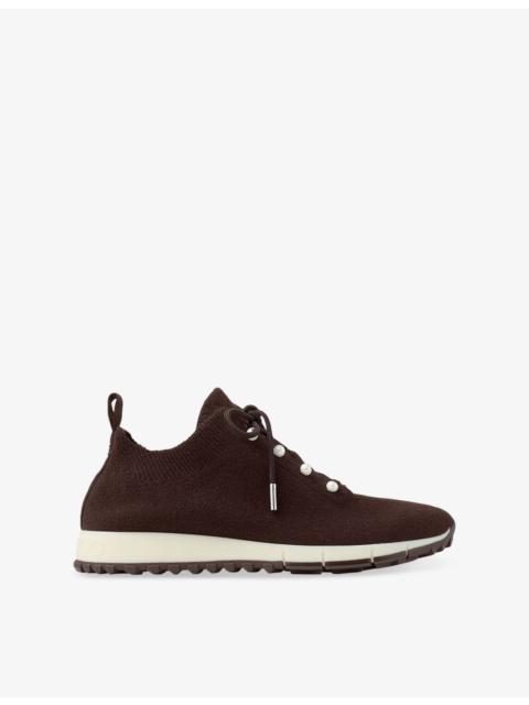 JIMMY CHOO Veles Cashmere-Knit Low-Top Trainers