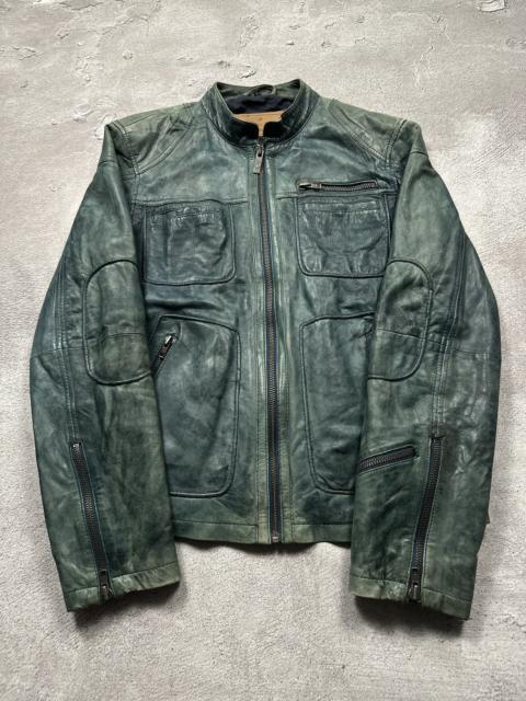Other Designers Vintage Diesel Rick Owens LGB Style Faded Leather Jacket