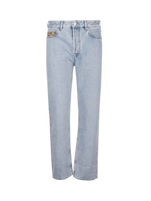GUCCI GG faded denim trousers