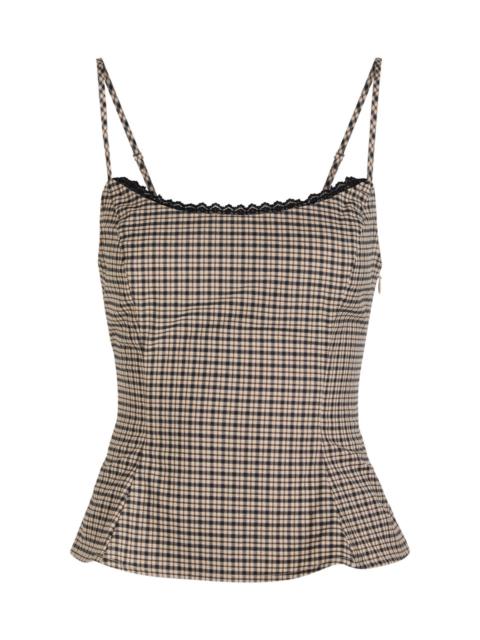 Reformation Reformation Genevieve Plaid Woven top