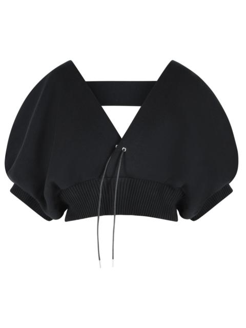 sacai Sacai Black Cashmere Blend Top Women