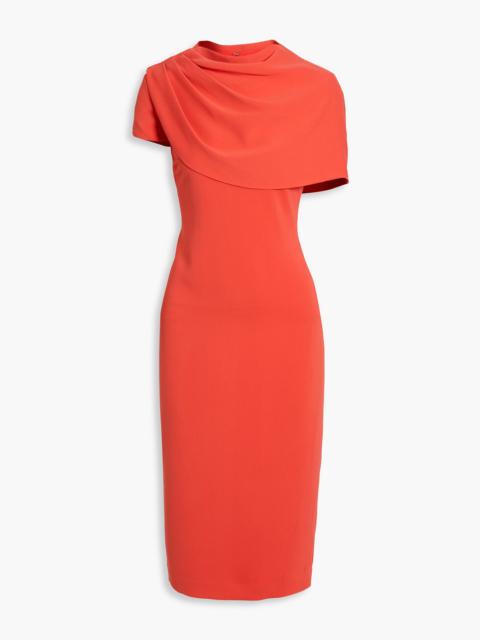 Other Designers Draped crepe midi dress