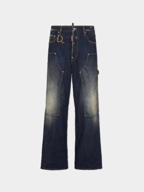 DSQUARED2 DARK DESERT DUST WASH LOOSE CARPENTER JEANS
