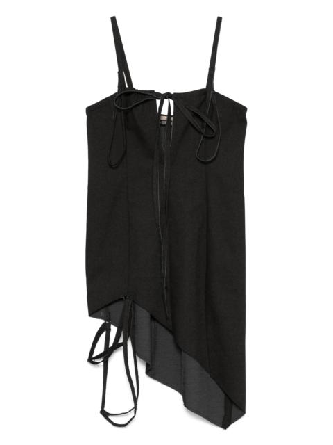 ELENA VELEZ keyhole corset mini dress