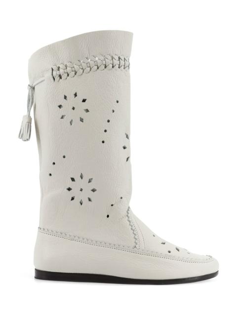 Isabel Marant Welky Leather Boots With Cut-out Details
