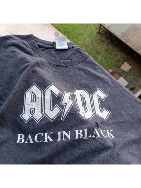 Other Designers VINTAGE 00's AC/DC BACK IN BLACK FADED TRASHED TSHIRT