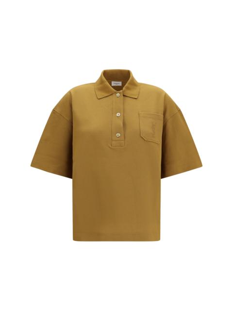 SAINT LAURENT Saint Laurent Cassandre Oversized Polo Dark Honey