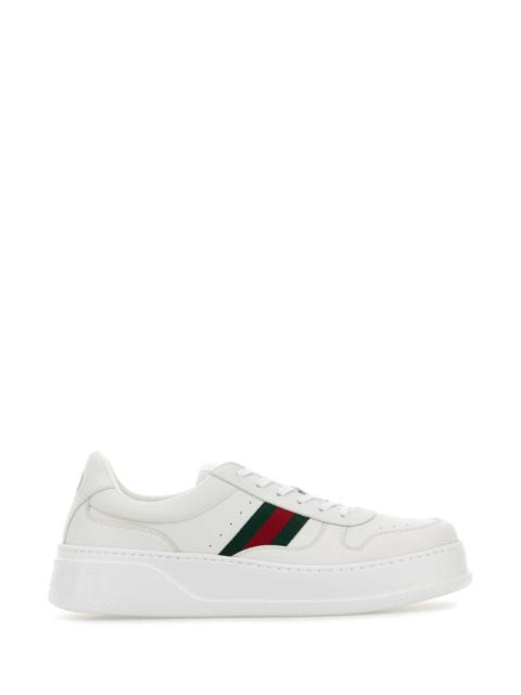 GUCCI Gucci Men White Leather Sneakers