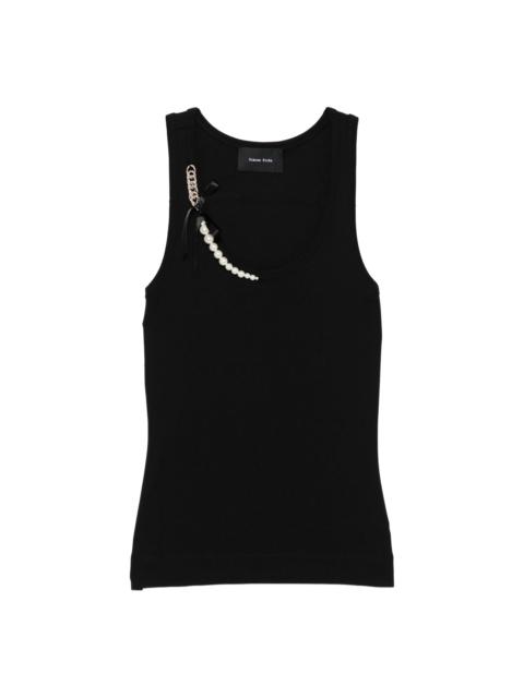 Simone Rocha PEARL CHAIN SCULPT VEST - BLACK/PEARL