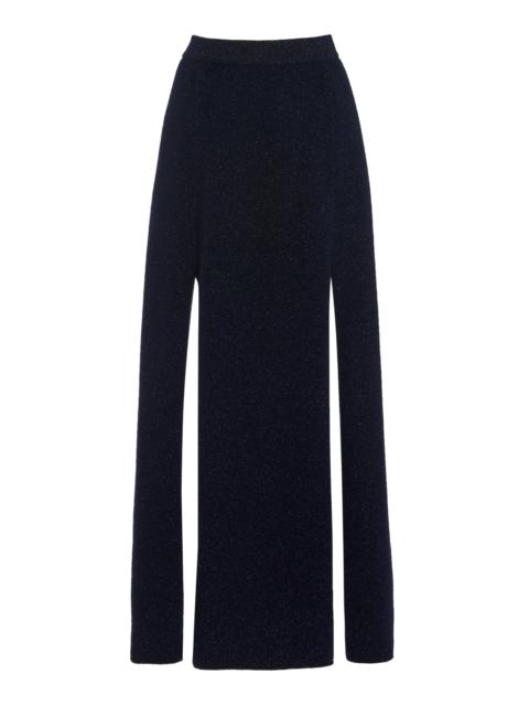LISA YANG Rena  Cashmere Maxi Skirt blue